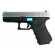 Страйкбольный пистолет WE Glock-19 Gen.4 Silver, сменные накладки WE-G003B-SV